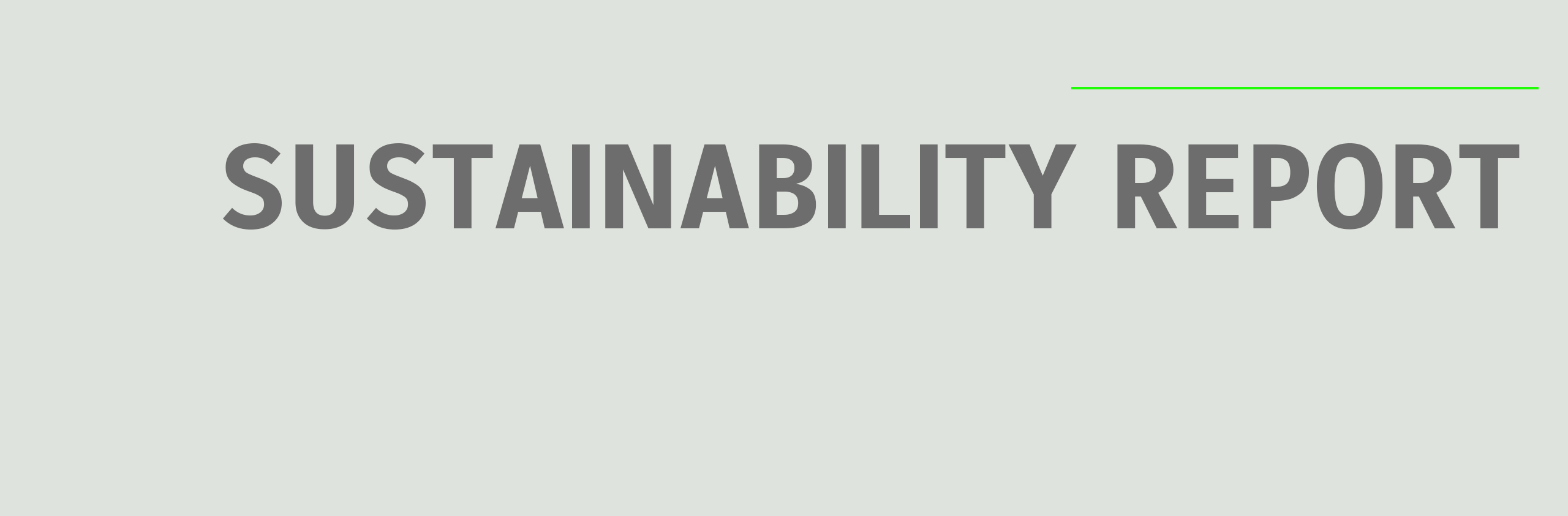 Sustainability reporting